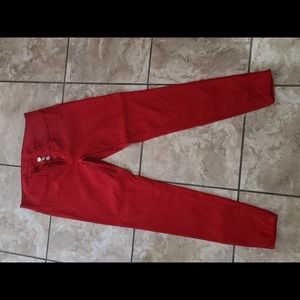 Red  skinny jeans